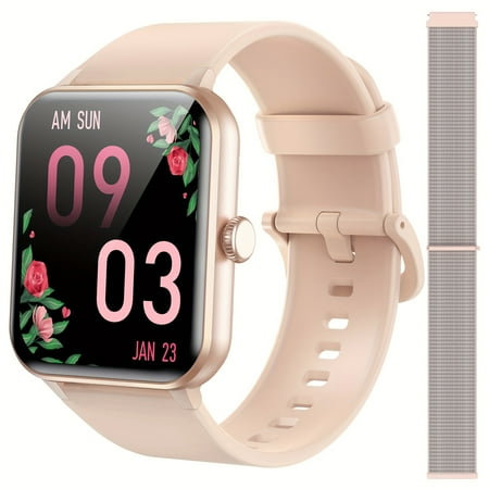 FANRUINA Smart Watch 1.85" HD Touchscreen, Wireless Call Answer, Fitness Tracker with 100+ Modes, Pedometer, Message Notifications