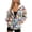 Adorable Snowflake Group, variant on HELLHERO Lightweight Zip Up Jacket for Outdoor Fall, Hummingbird and Cherry Blossom Polyester Fabric with Pockets Hoodie Jacket