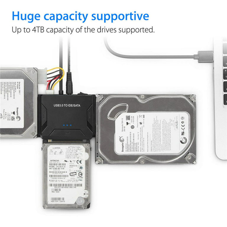 USB 3.0 to IDE & SATA Converter External Hard Drive Adapter Kit 2.5/3.5  Cable 