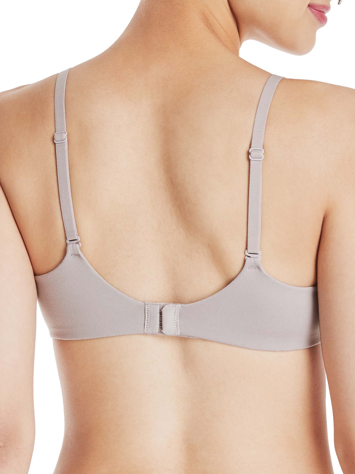 Hanes Womens No-Show Wireless Bra, Concealing Petals No-Show Bra with Convertible Straps