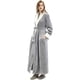 thumbnail image 1 of ZHAOCHENG Bata de baño larga para mujer, suave y cálida, de forro polar, bata de estar por casa, 1 of 5