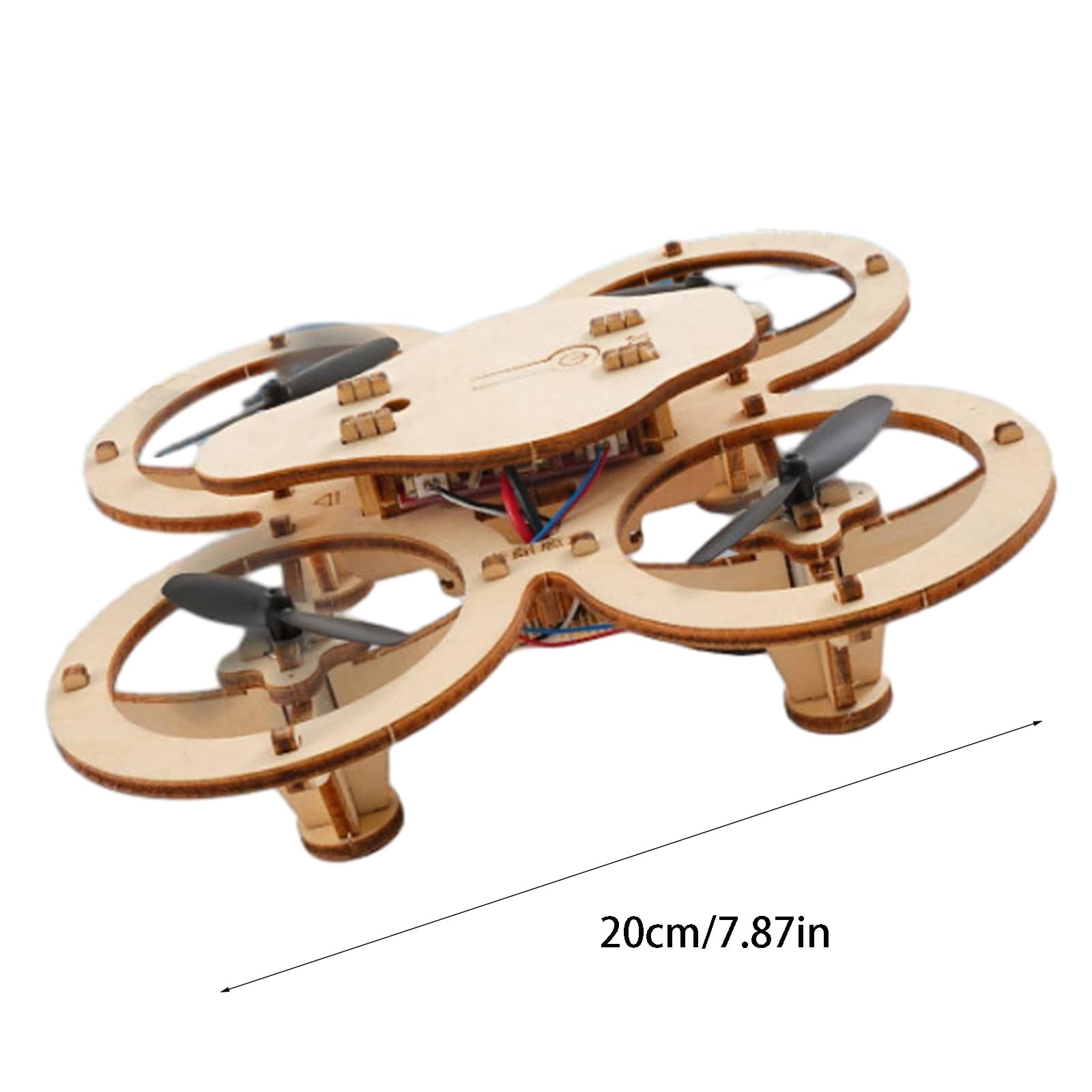 Diy Wooden Quadcopter Rc Drone Kit, 4-Axis Stable Flight, Learning Stem Toy For All Ages & S