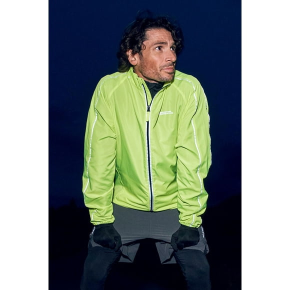 Mountain Warehouse Mens Force Reflective Jacket Running Cycling Water Resistant