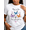 White, variant on Women's Casual Printed Round-neck T-shirt, Featuring Colorful Butterfly Patterns and Motivational Slogans, with a Colorful Butterfly Letter Print Design, Breathable Fabric in Regular Length
