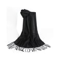 thumbnail image 2 of Guardurnaity Bufandas clásicas cálido sólido largo chal transpirable pañuelo para el cuello bufanda lavable pañuelo para la cabeza silenciador Accesorios de disfraces Negro, 2 of 6