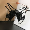 thumbnail image 2 of Velaura Women Embroidered Hollow Sexy Low Waist Underpants Open Cut Pearl Massage Thong Lower Belly Waist Trainer Full Coverage Underwear Women Postpartum Underwear for Women after Birth Womens Cute, 2 of 3