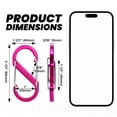 thumbnail image 3 of Aspire 10 Pack S-Shaped Aluminum Carabiners Hot Pink, 3 Inch Double Snap Hook Clips for Keychains, Backpacks, Camping Picnics, 3 of 6