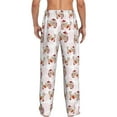 thumbnail image 2 of Bixox Men's Dachshund Dog Puppy Patterned Pajama Pants with Pockets Lounge Clothes for Home, 2 of 5