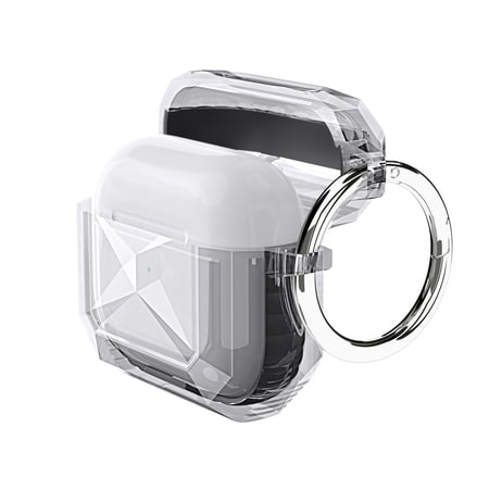 Allytech Airpods Pro Case 2019 Released Clear Skin Cover with Keychain Shockproof Dustproof Cute Protective Soft TPU Cover Case for Apple Airpods Pro Black