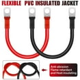 thumbnail image 4 of MesaSe 2Pcs Battery Inverter Cable 30cm 12V 2AWG Copper Auto Battery Cable Waterproof Flexible Red, 4 of 7