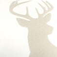 thumbnail image 3 of Ivory Tan Reindeer Down Filled Throw Pillow, 3 of 5