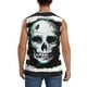 thumbnail image 4 of Balery Watercolor Skull Camisetas sin mangas para hombre, absorbe la humedad y protege contra el mal olor.-X-Large, 4 of 7