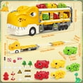 thumbnail image 7 of Dinosaur Toys Car for Kids, Dinosaur Transport Truck Track Set, Toddler Boy Toys Age 2-4 1-3, Birthday Gifts Toy for 3 4 5 6+ Year Old Boy,Foldable Track & Race Mode W/ 6 Dino Car, 7 of 7