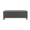 thumbnail image 6 of S-HOME 47.5" Button-Tufted Storage Bench in Linen with Safety Close Hinge, Perfect Ottoman for Hallway and Foot Rest，DARK GREY, 6 of 7