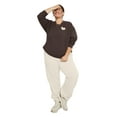 thumbnail image 4 of Hanes Originals Women's Fleece Sweatshirt, Good Days Ahead (Plus Size) Dark Crimson 3X, 4 of 7