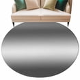thumbnail image 2 of Gradient Gray Round Living Room Rugs 8 ft, Modern Minimalist Black Gray Ocean Beach Washable Large Area Rug with Non-Slip Sturdy Edge Binding Round Carpet for Dining Room Kitchen Office, 2 of 9