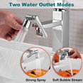 thumbnail image 2 of robinet Salle De Bain Robinet Cuisine, Mousseur Robinet Lavabo De Filtre De Pulvrisation Rotatif 1440 , Economiseur D'eau Pour Robinet, Cuisine A, 2 of 3