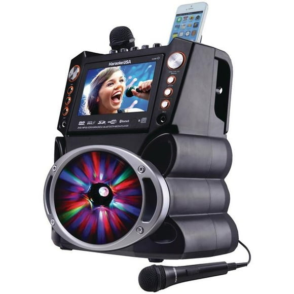 Karaoke USA Karaoke USA Karaoké Machine Bluetooth avec LEDs Synchronisées