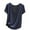 Blue, variant on Htigea Womens Square U Neck Short Sleeve Basic Tee Tops Fitted Cotton T-Shirts for Summer Winter Layer Today Sales Black,XL