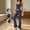 Navy, variant on Athletic Outfit Sets 2 Piece Women Solid U Neck Racerback Crop Tank Cross Waist Flare Leggings Coffee XXL