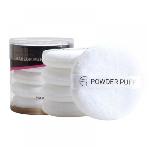 5 Pack Soft Makeup Powder Puffs for Compacts, Loose Powder, Face Powder, Whote