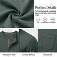thumbnail image 5 of GIRUNS Men's Henley Shirts Long Sleeve Button T-Shirt Casual Stylish Cotton Pullover Shirt with Pocket Green 3XL, 5 of 6