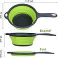 thumbnail image 2 of Foldable Space-Saving Silicone Colander Strainer Colander Dish Drainer Draining Basket with Handle Kitchen Tools(red), 2 of 9