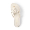 thumbnail image 3 of Sandalias DREAM PAIRS para mujer, chanclas beige talla 11 planas, 3 of 8