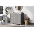 thumbnail image 5 of Roomfitters 36 Inch Bathroom Vanity Cabinet with Resin Sink, 4 Drawers, Adjustable Shelves, and Open Back Design, Grey (Faucet not Included), 5 of 17