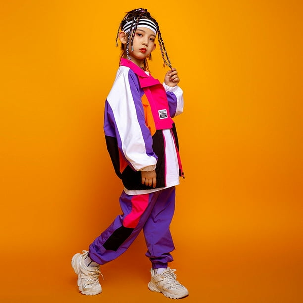 Disfraz infantil de hip hop, disfraz de hip hop, disfraz infantil, ropa de baile de jazz para niñas