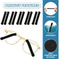 thumbnail image 4 of Artrylin 2-Pair Anti-Slip Elastic Comfort Eyeglasses Temple Tips Sleeve, - Anti-Slip Glasses Arm Covers for Round/Square Frames, Soft Ear Hook Sleeves Prevent Slipping (Black, Fits Most Glasses), 4 of 6