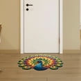 thumbnail image 6 of SugarBloom Interesting Peacock Floor Mat, Non-Slip Porch Entrance Door Mat, Decorative Indoor Outdoor Rug for Home Decor, Absorbent Doormat,A, 6 of 6