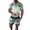 Green, variant on Mens Beach Vacation Outfit Set Short Sleeve Quarter Zip Polo Shirt and Shorts 2 Piece Matching Set Short Sets for Men