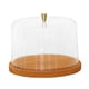 thumbnail image 2 of Soporte de madera para tartas, bandeja multiusos para tartas, ideal para eventos festivos, cumpleaños Marrón L, 2 of 9