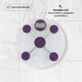 thumbnail image 3 of Báscula Personal Digital De Vidrio Templado En Forma Circular Con Capacidad De 180 Kg Color Morado, 3 of 6