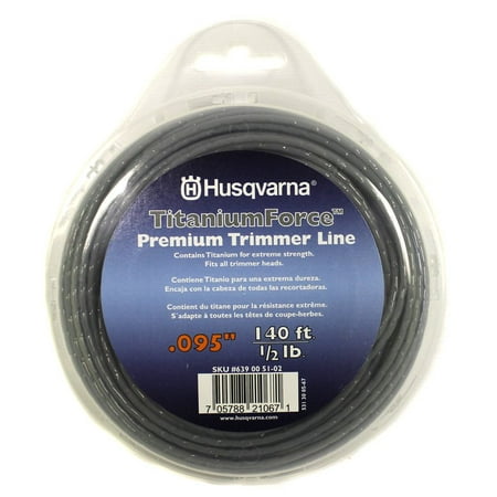 Husqvarna 639 00 51-02 140ft TitaniumForce Premium Trimmer Line String (Best 095 String Trimmer Line)