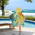 thumbnail image 3 of Yayeee Kids Hooded Towels Toddler Soft Absorbent Beach Bathing Wrap 50" x 23.5", Colorful Plants, 3 of 5