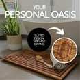 thumbnail image 4 of Nordic Teak 39" x 19" Oiled Double Framed Shower and Bath Mat - Brown, 4 of 11