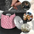 thumbnail image 4 of Yayeee Ashtray with Lid for Cigarette Smokeless Stainless Steel Home Ash Holder, Strawberry Bliss, 4 of 7