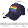 thumbnail image 6 of Pride Rainbow LGBT Flag of The United States Virgin Islands Baseball Cap Women Men Hat Adjustable Truck Driver Baseball Caps, 6 of 8
