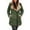 Green, variant on Goindgs Women’S Puffer Jacket Coat Winter Lapel Long Sleeve Padded Leather Thicken Sheepskin Warm Zipper Jacket Casual Outerwear Coat Green-L