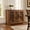Cherry, variant on UZUGUL 3-Door Cherry Glass Sideboard, Diamond Pattern, Adjustable Shelves, Anti-Tip, for Dining Room Kitchen