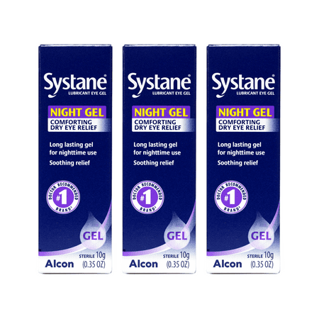 Systane Gel Overnight Therapy Lubricant Eye Gel 10 G Each (Pack of 3)