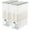 Clear, variant on Leaglojoy 25 lbs Rice Dispenser, Airtight BPA-Free Storage Container for Rice, Cereal, and Kitchen Pantry