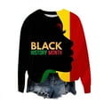 thumbnail image 4 of Tnhcen Women's Black History Month Crewneck Sweatshirt - Oversized Stretchy Long Sleeve Tops with Print Plus Size Casual Daily Wear (S-2XL), 4 of 4