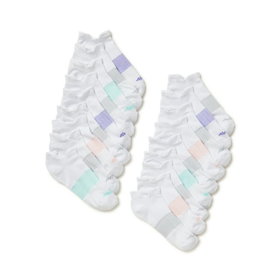 Avia Women's Pro-Tech Lightweight Lowcut Socks, 18-Pack