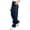 Blue, variant on Women's Utility Cargo Pants, Solid Color Tactical Trousers with Zip & Button, Elastic Waist Outdoor Bottoms, Durable Hiking Outfits, Multi-Pocket Adventure Clothing