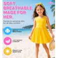 thumbnail image 3 of MISS POPULAR Girls 3 Pack Tank Skater Dress Soft Cotton Cute Designs Spring Summer | Sizes 4-16, 3 of 7