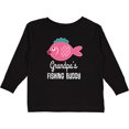 thumbnail image 3 of Inktastic Grandpa Fishing Buddy Girls Fish Girls Long Sleeve Toddler T-Shirt, 3 of 5