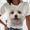 thumbnail image 1 of Camiseta de manga corta con estampado de animales para mujer, Jersey informal con cuello redondo, camisetas veraniegas coreanas para mujer, ropa de calle 2023, 1 of 4